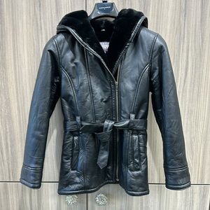Wilson's leather kids black leather jacket